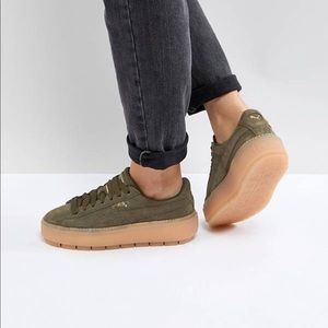 Puma suede platform sneaker